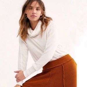 FREE PEOPLE Kristina cowlneck drippy thermal tunic